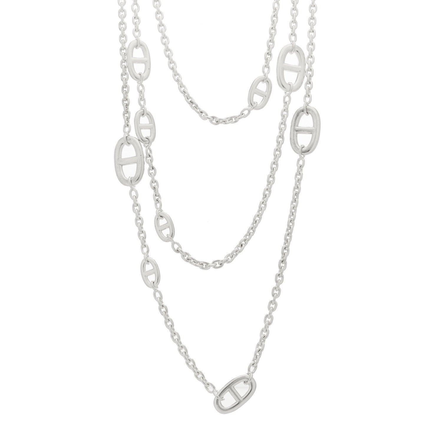 Hermes Sterling Silver Farandole Necklace 160 1 of 6