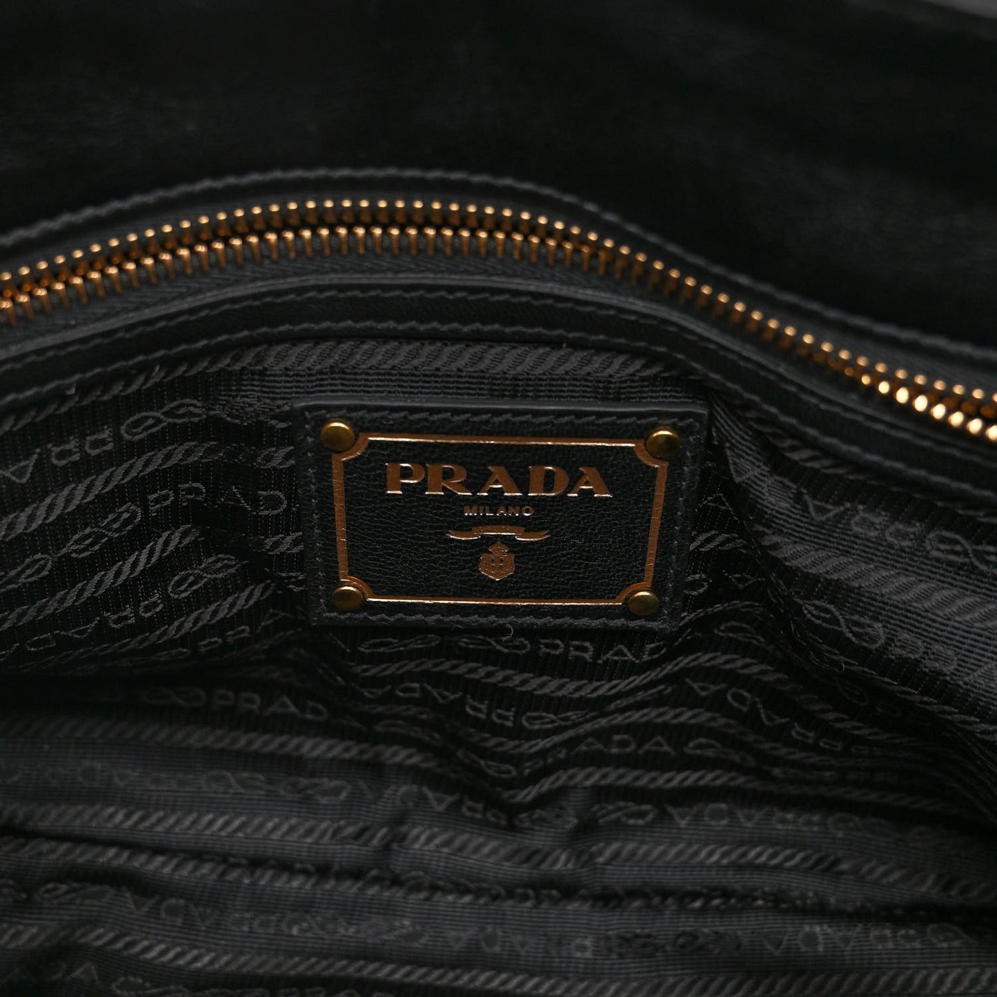 Nappa Gaufre Shopping Satchel Black