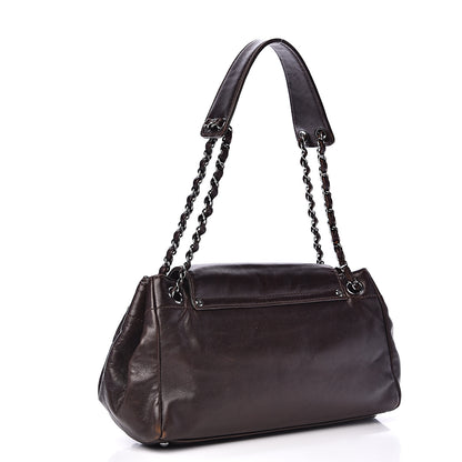 Chanel Lambskin Lax Accordion Flap Marron Fonce 2 of 14