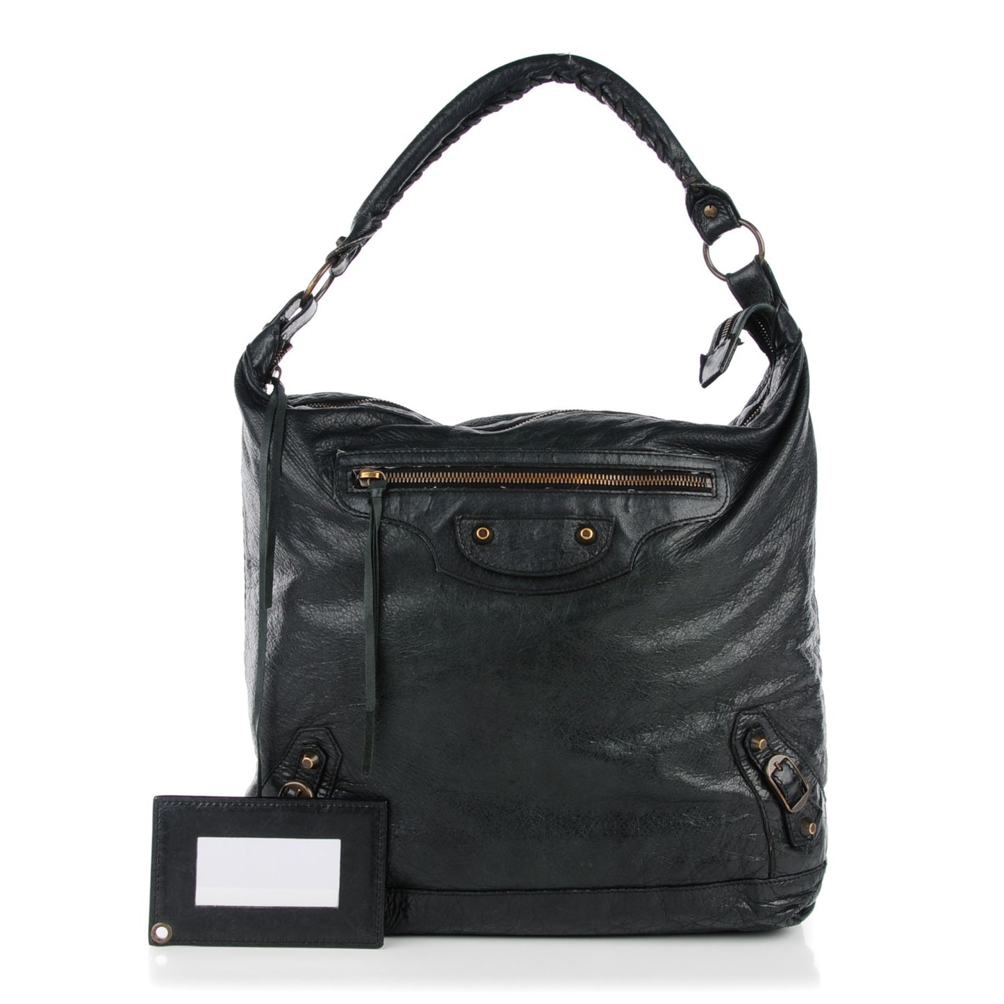 Agneau Classic Hardware Day Hobo Black