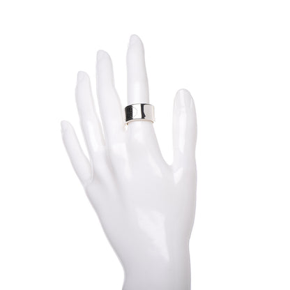 Hermes Sterling Silver Eclipse Ruban Ring GM 51 5.5 2 of 5