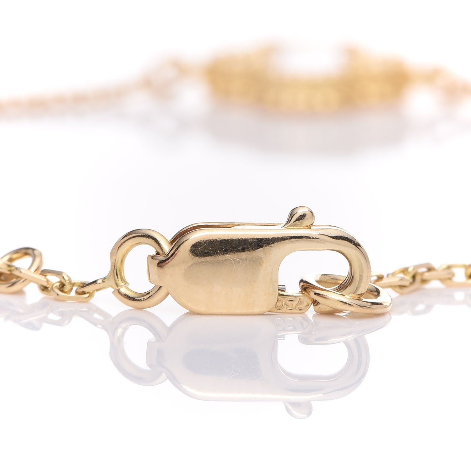 Van Cleef & Arpels 18K Yellow Gold Mother of Pearl Sweet Alhambra Bracelet 4 of 6