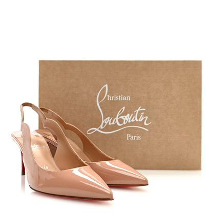 Christian Louboutin Patent Hot Chick Slingback 70 Pumps 36.5 Nude 9 of 9
