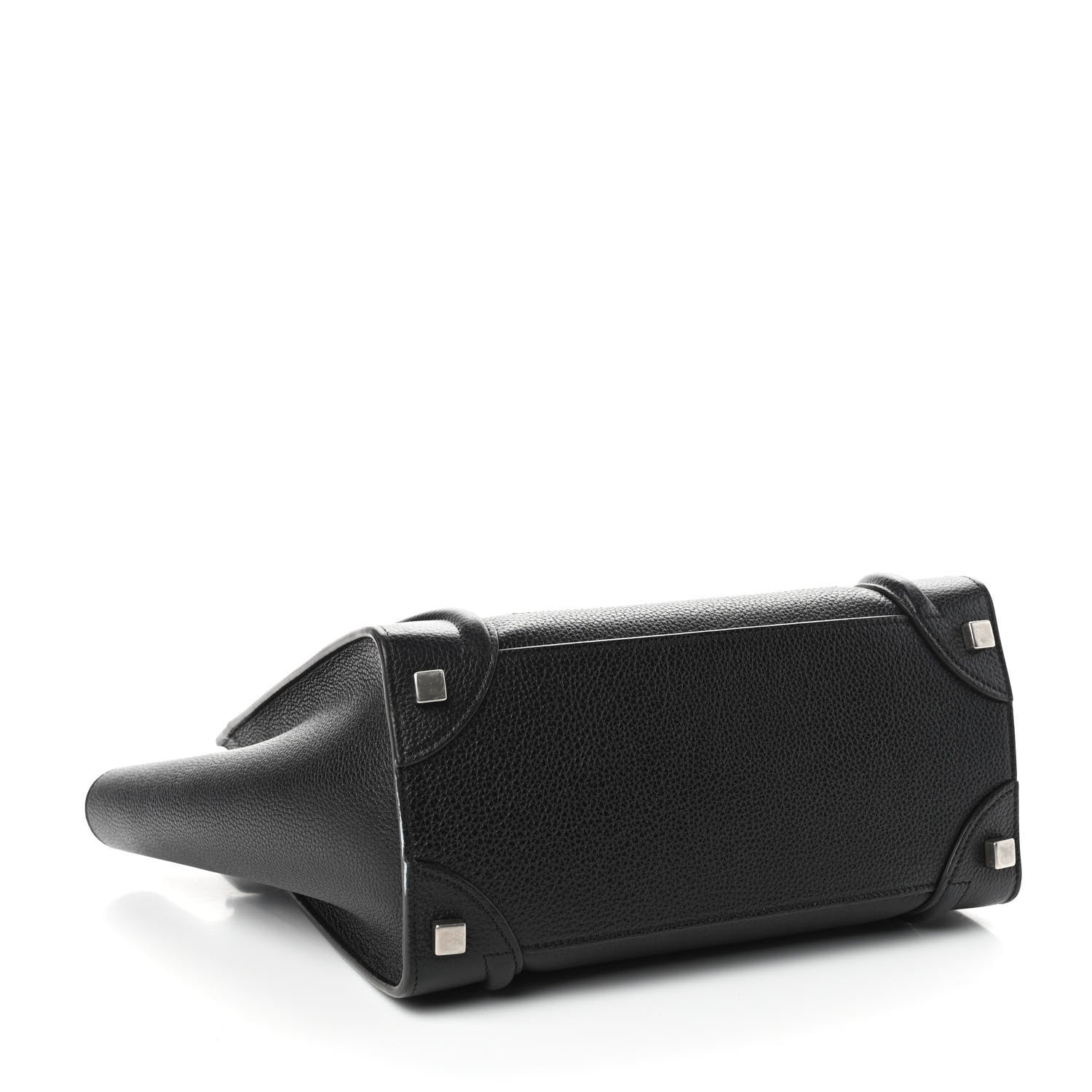 Celine Drummed Calfskin Micro Luggage Black 4 of 9