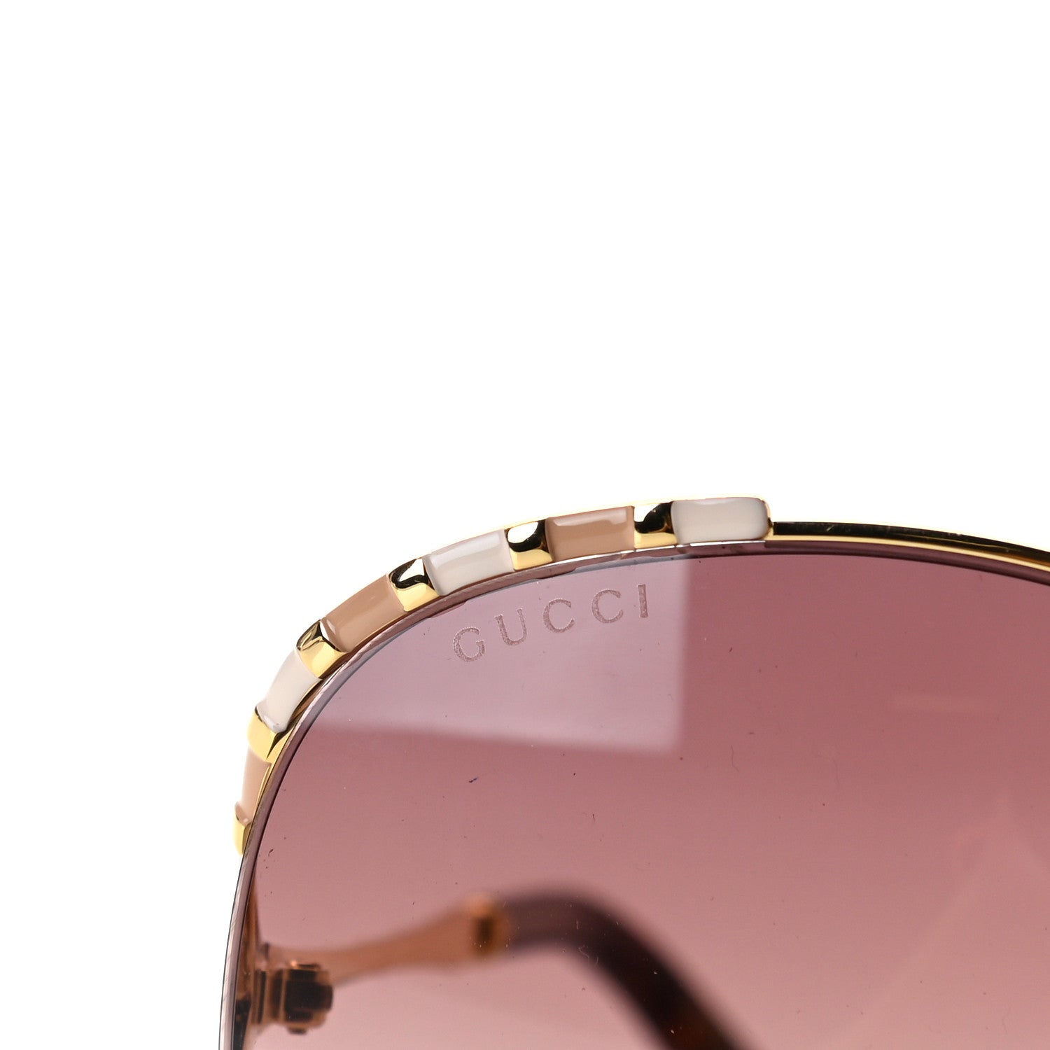 Gucci Metal Round Frame GG0595S Sunglasses Gold Brown 8 of 8