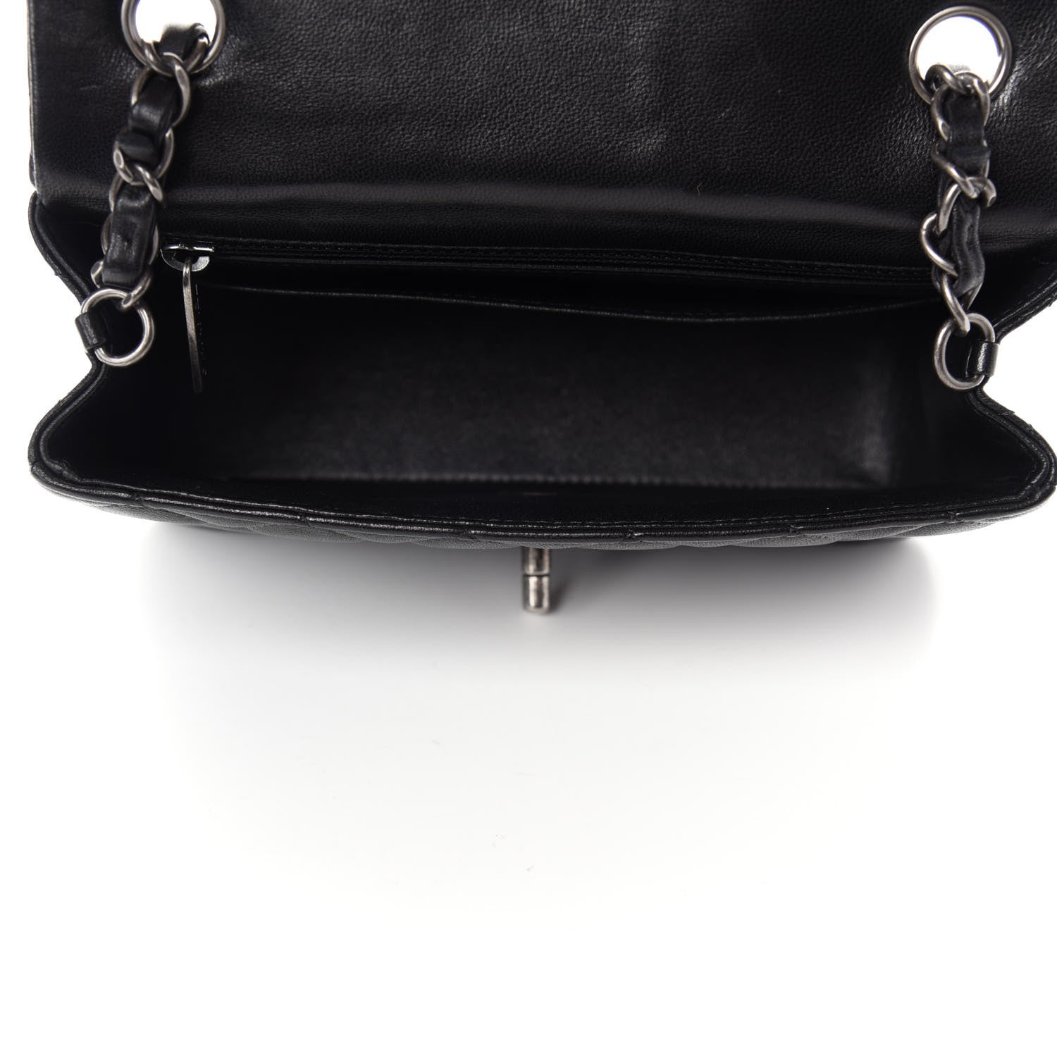 Chanel Lambskin Quilted Mini Rectangular Flap Black 5 of 10