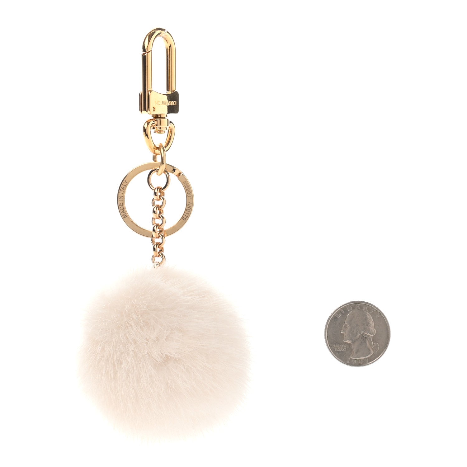 Louis Vuitton Fur Flower FInesse Bag Charm Key Holder White 2 of 6