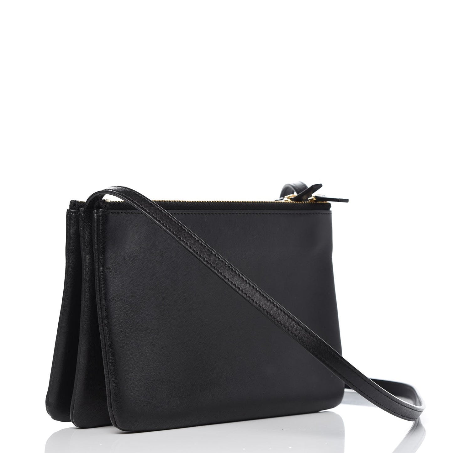 Lambskin Small Trio Crossbody Bag Black