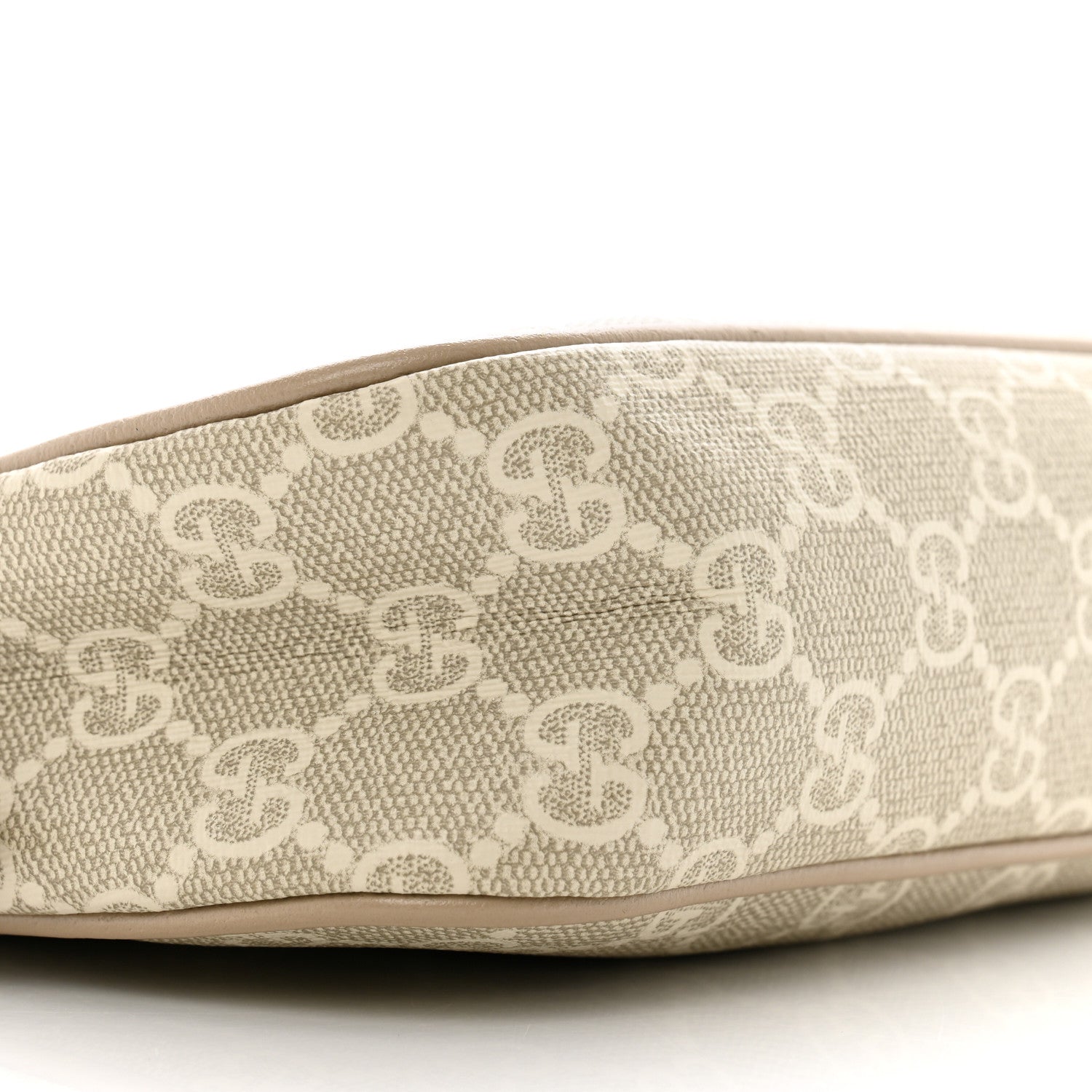 Gucci GG Supreme Monogram Textured Dollar Calfskin Small Ophidia Hobo Beige Mystic White Oatmeal 9 of 11
