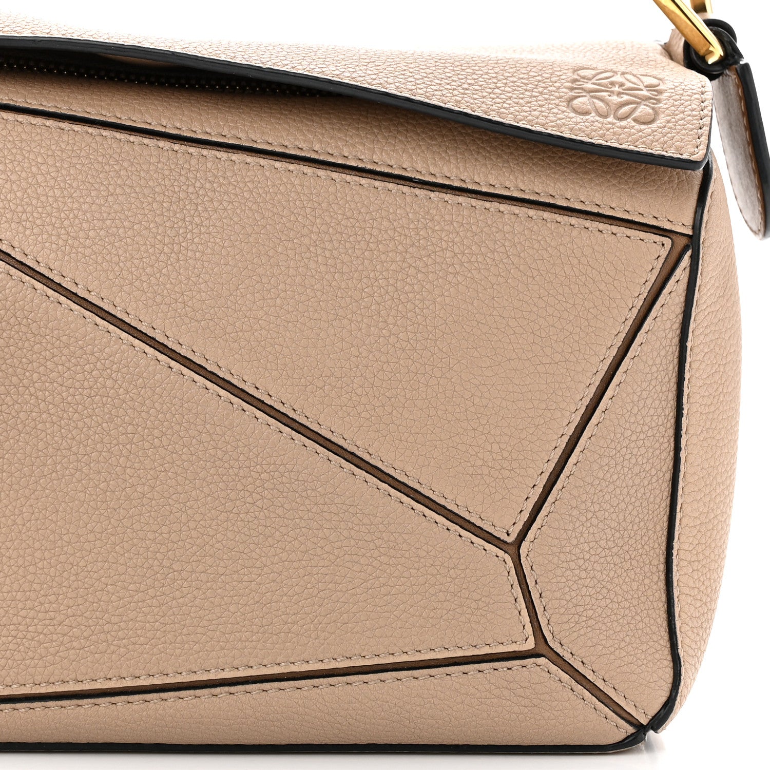 Loewe Grained Calfskin Small Puzzle Bag Sand Mink 8 of 10