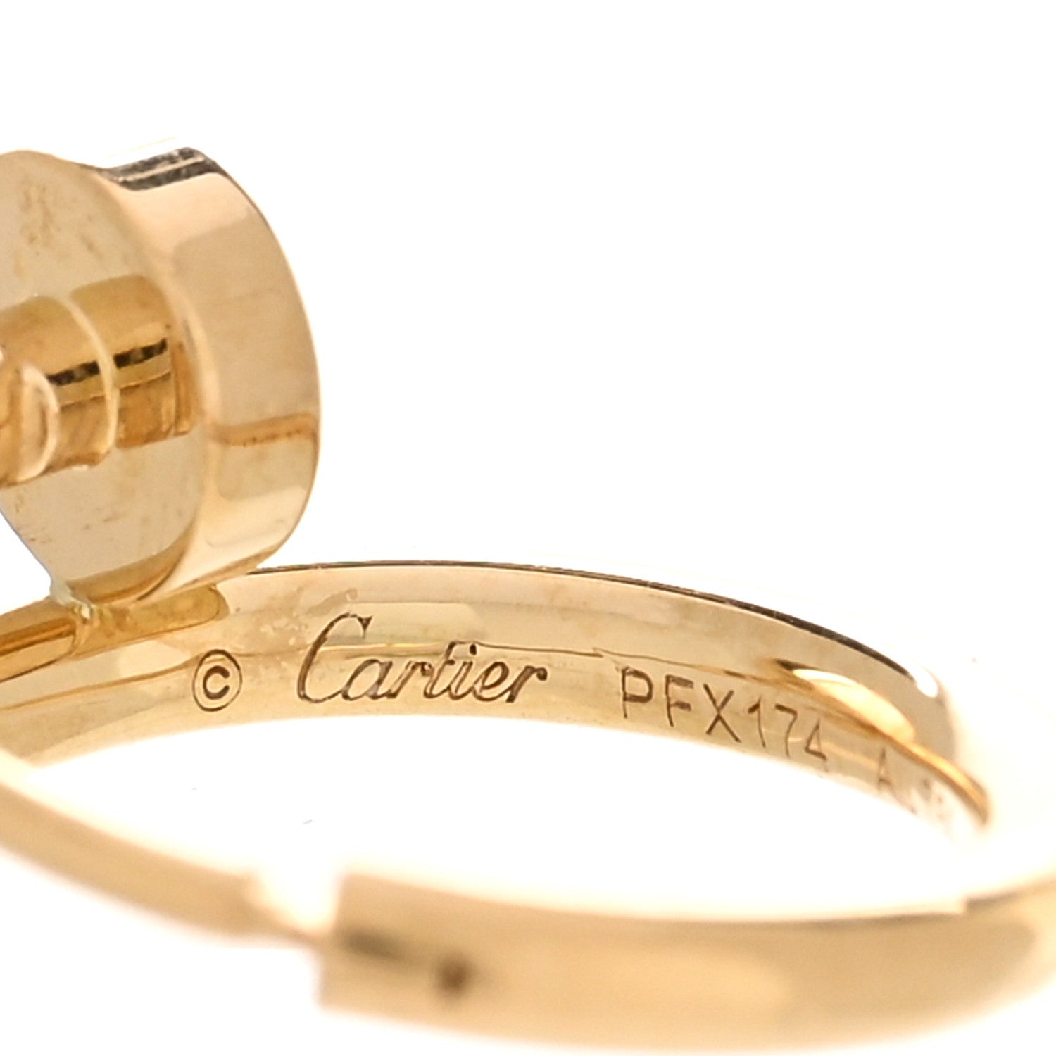 Cartier 18K Yellow Gold Juste Un Clou Single Hoop Earring 3 of 3