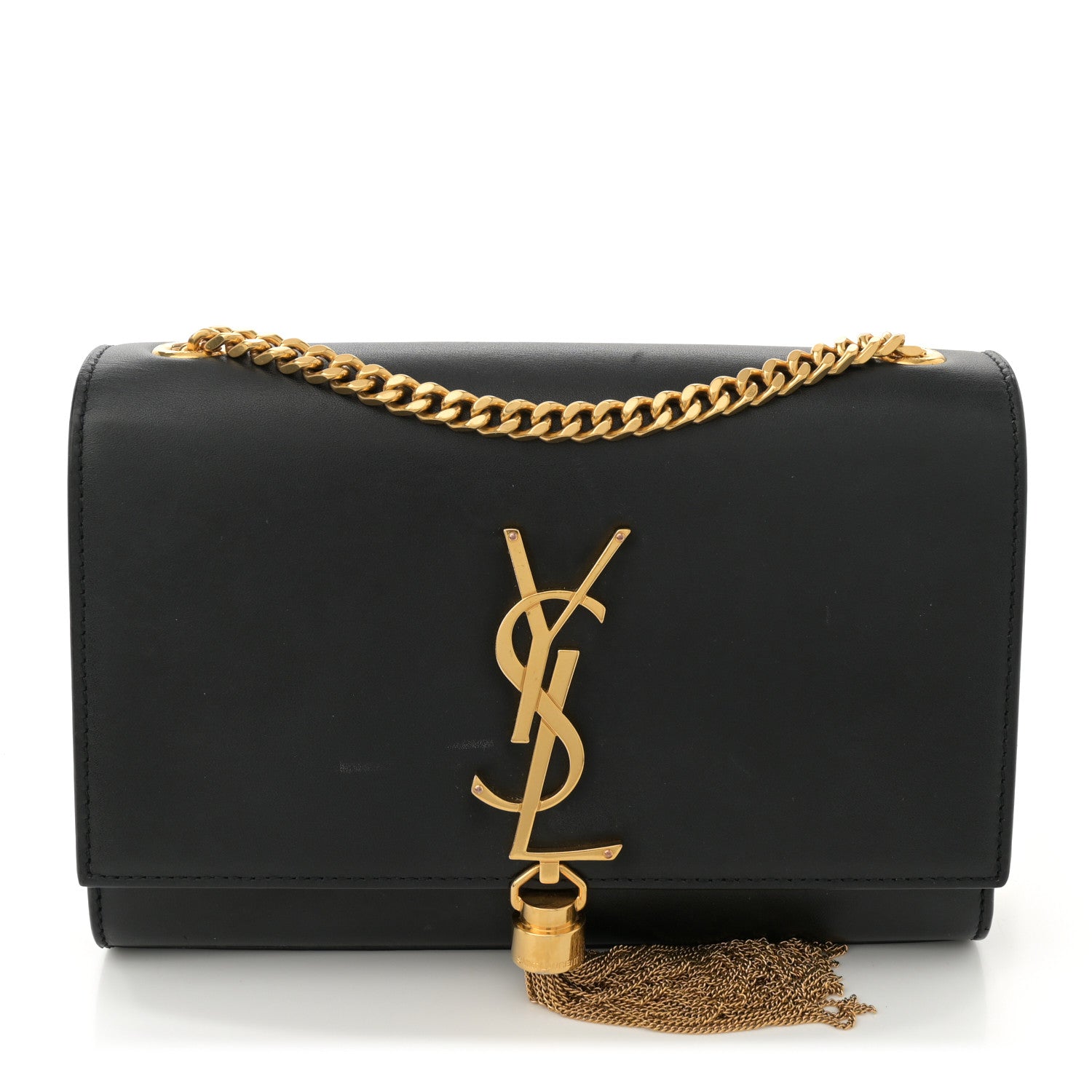 Saint Laurent Calfskin Small Classic Monogram Kate Tassel Satchel Black 1 of 13