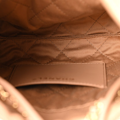 Chanel Shiny Calfskin Quilted Mini Chanel 22 Dark Beige 5 of 15