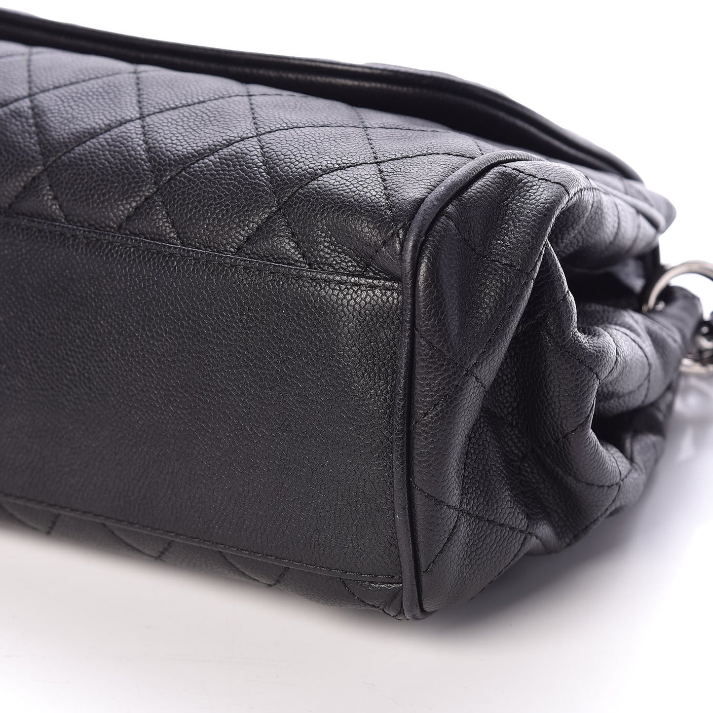 Caviar Quilted Timeless Accordion Flap Black