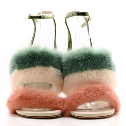 Fendi Mink Ayers Lucite Fendi First 95mm Sandals 38 Bellini Hermi Urano Pirite 2 of 8