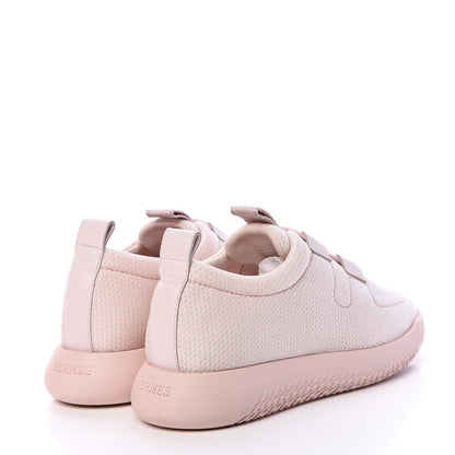 Hermes Mesh Technical Canvas Womens Team Sneakers 37 Bois De Santal 4 of 9