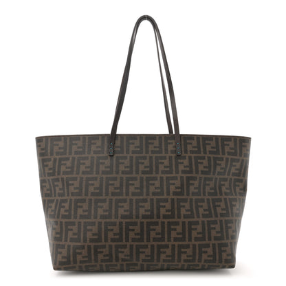 Fendi Zucca Spalmati Medium Roll Tote Tobacco Pavone 1 of 12