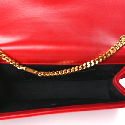 Saint Laurent Velvet Medium Monogram Kate Tassel Shoulder Bag Red 5 of 10