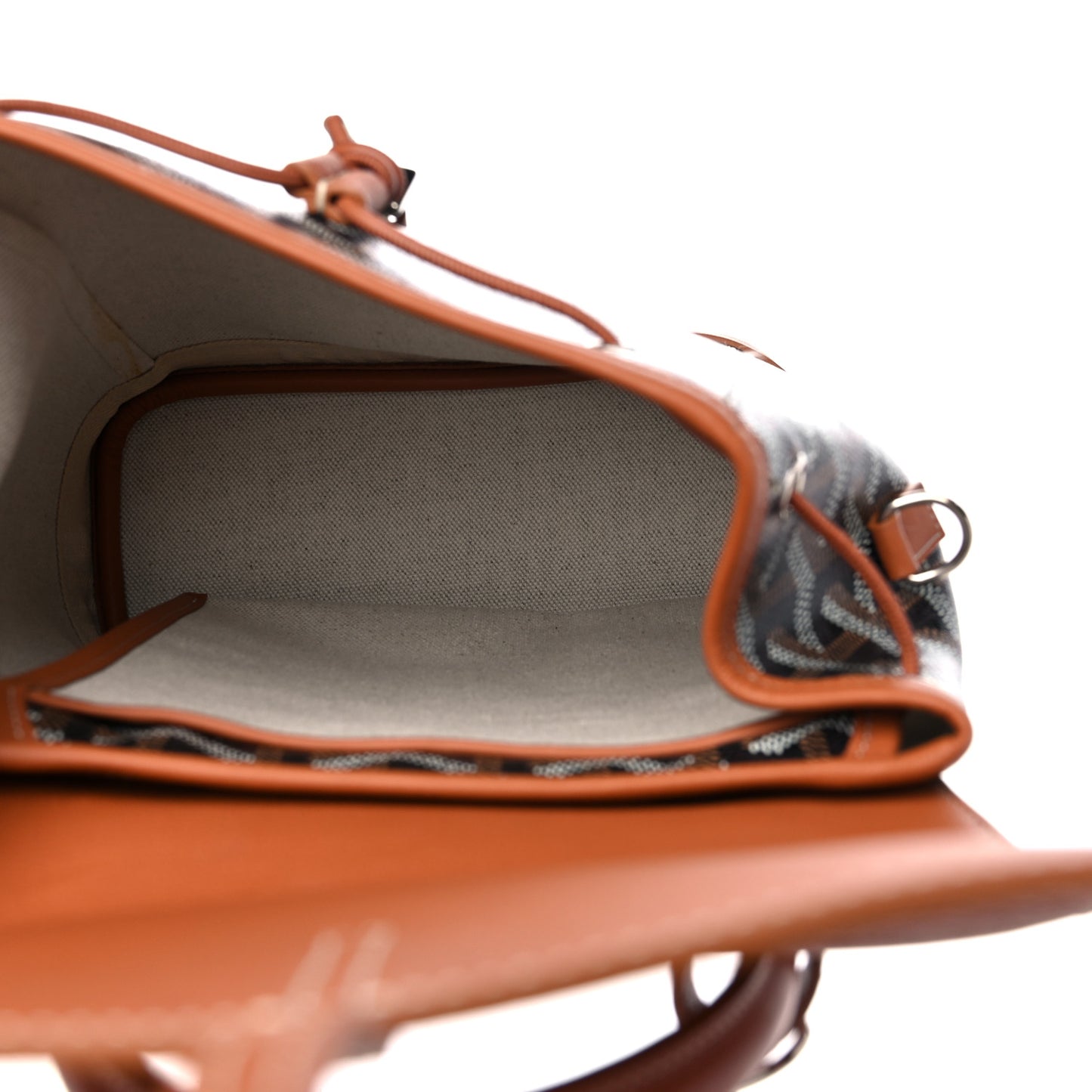 Goyardine Calfskin Mini Alpin Backpack Black Gold