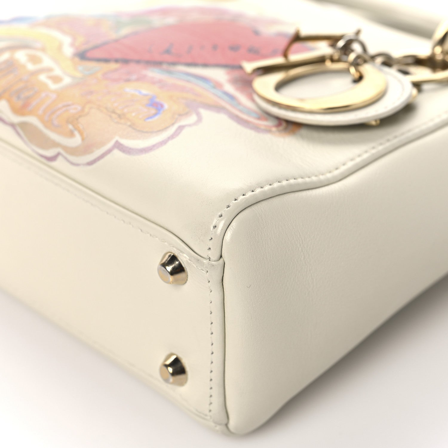 Christian Dior Calfskin Niki De Saint Phalle Dioramour Mini Supple Lady Dior White Multicolor 10 of 15