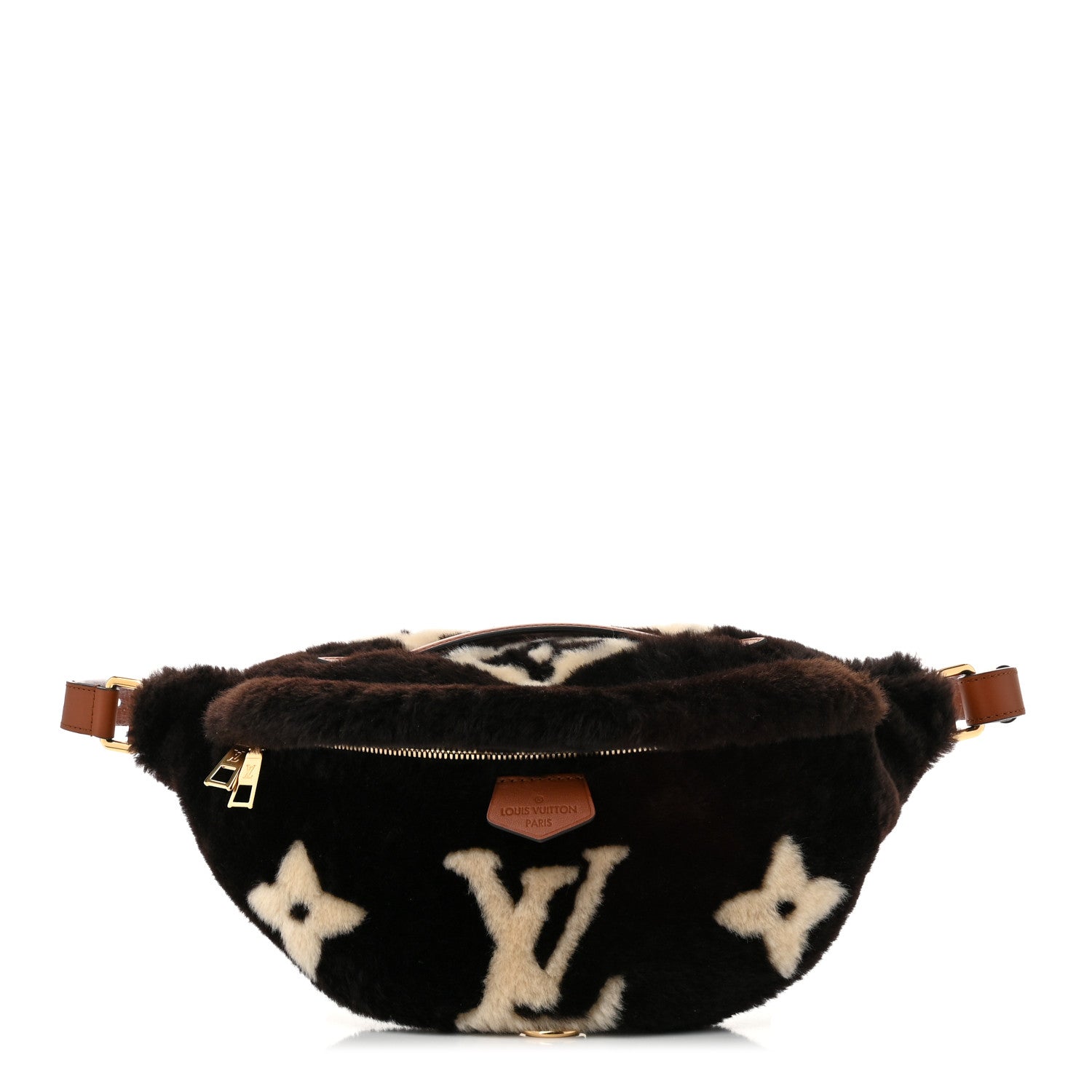 Louis Vuitton Shearling Monogram Bumbag Chocolate Cream 1 of 9