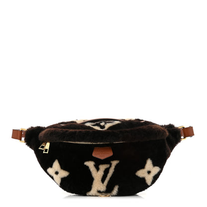 Louis Vuitton Shearling Monogram Bumbag Chocolate Cream 1 of 9