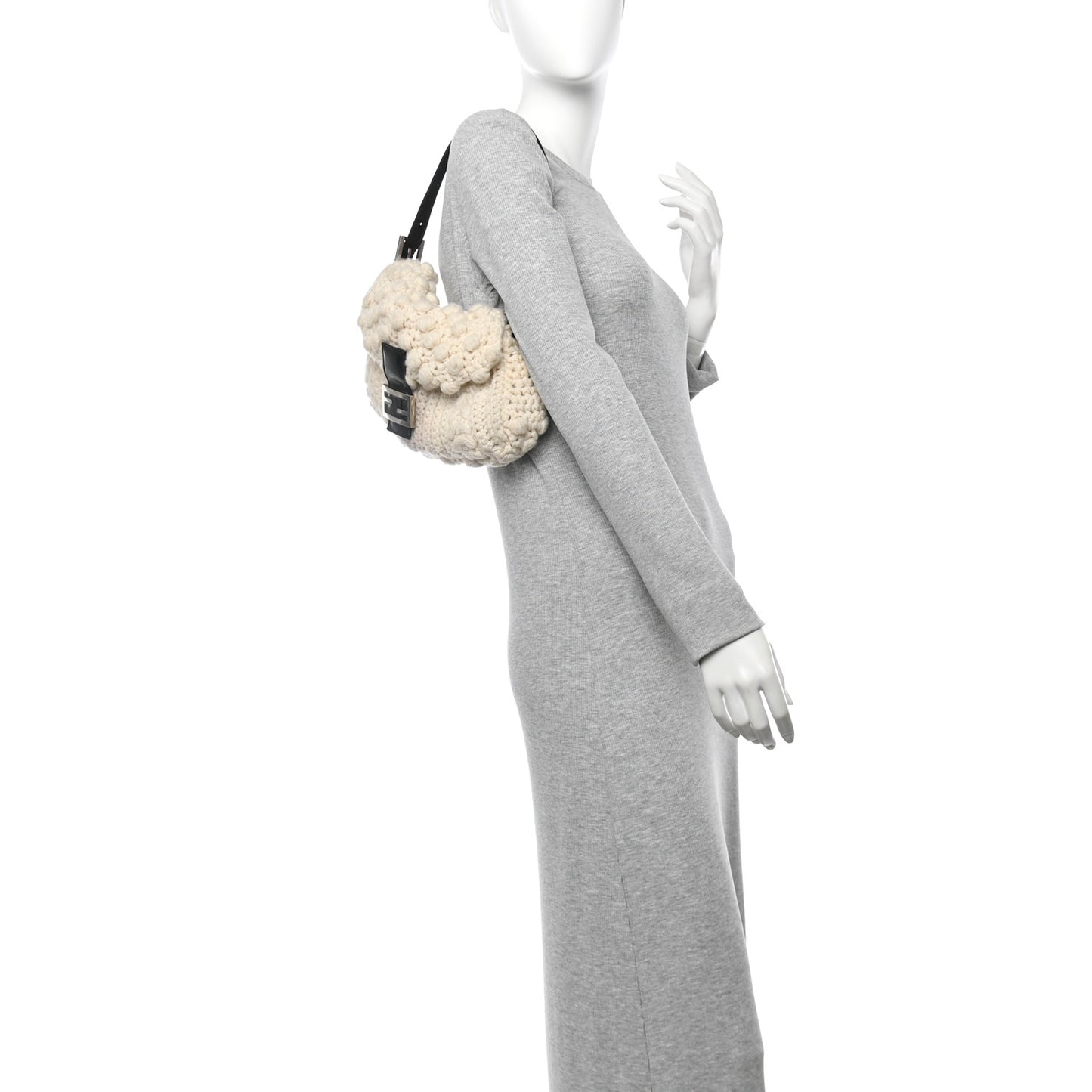Woven Knit Baguette White