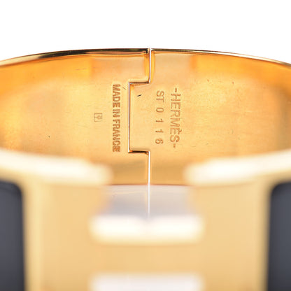 Hermes Enamel Wide Clic Clac H Bracelet PM Black 4 of 5
