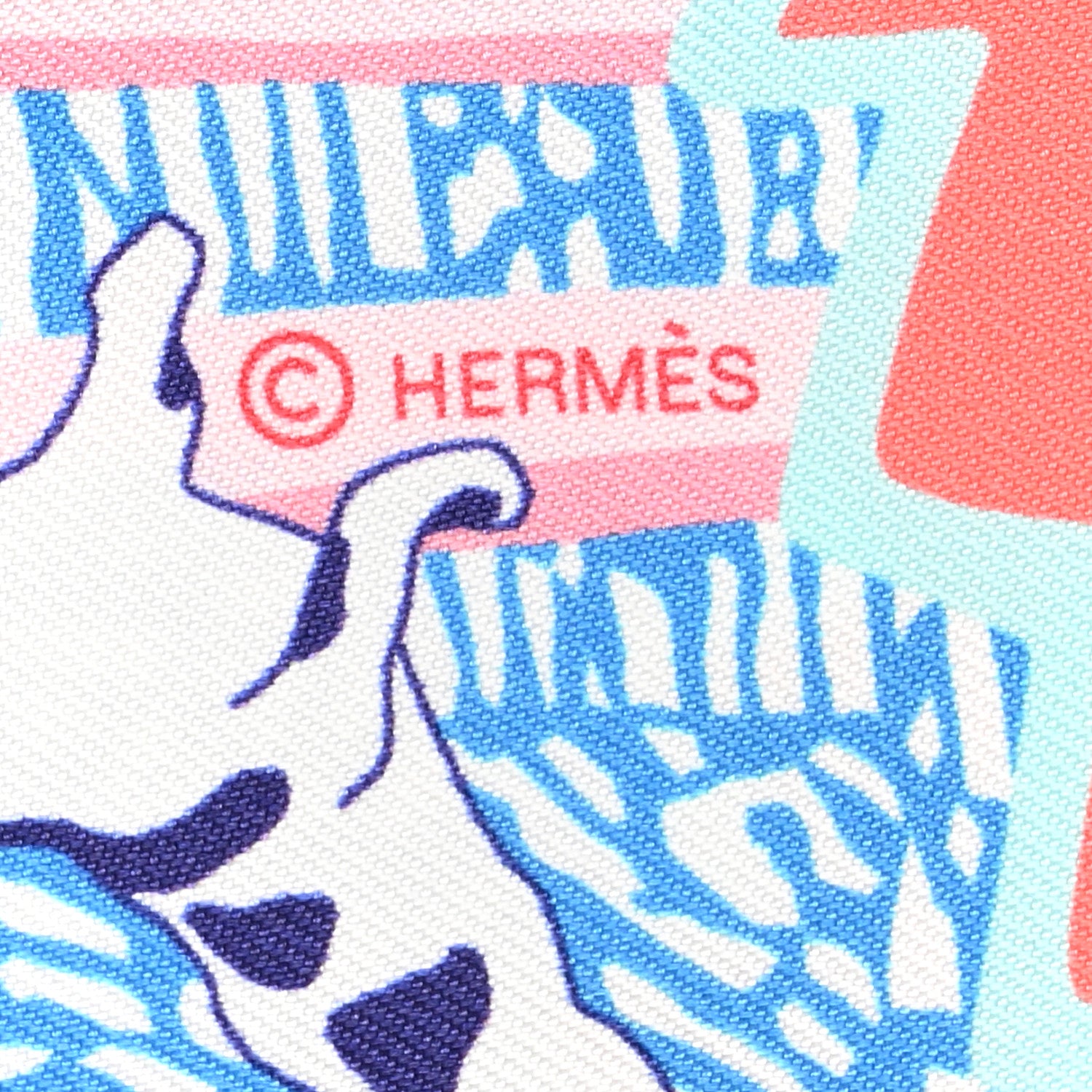 Hermes Silk En Liberte Twilly Rose Vert Bleu 4 of 4