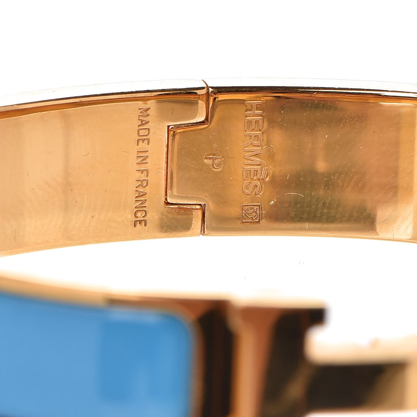 Enamel Narrow Clic Clac H Bracelet PM Bleu Azure