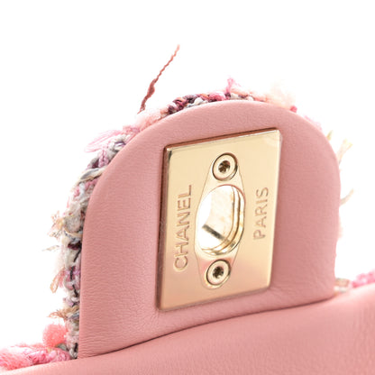 Chanel Tweed Mini Pearl Handle Flap Pink Beige Orange Ecru 11 of 11