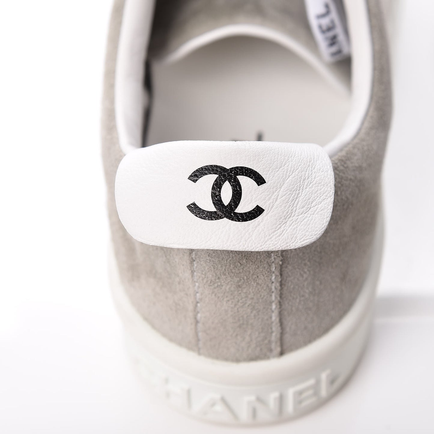 Suede Calfskin Womens Sneakers 39.5 Grey
