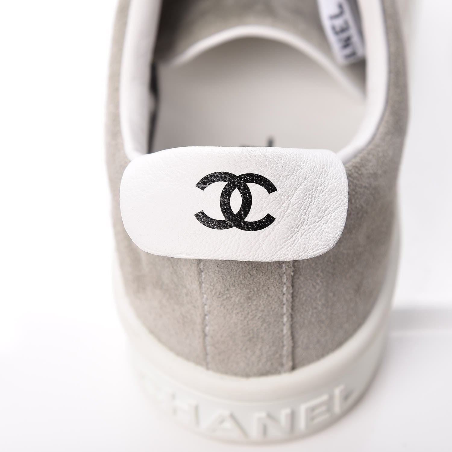 Chanel Suede Calfskin Womens Sneakers 39.5 Grey 20 of 22