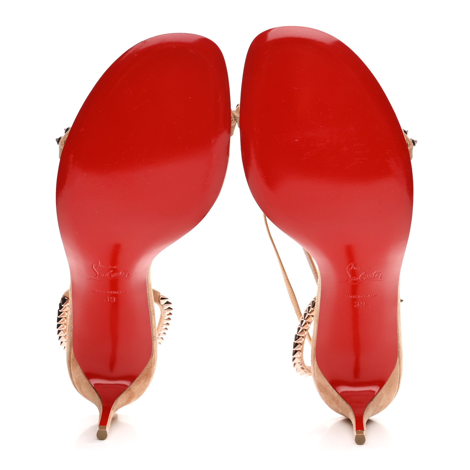Christian Louboutin Veau Velour So Me Spike 70 Sandals 39 Courtisane Bronze 6 of 8