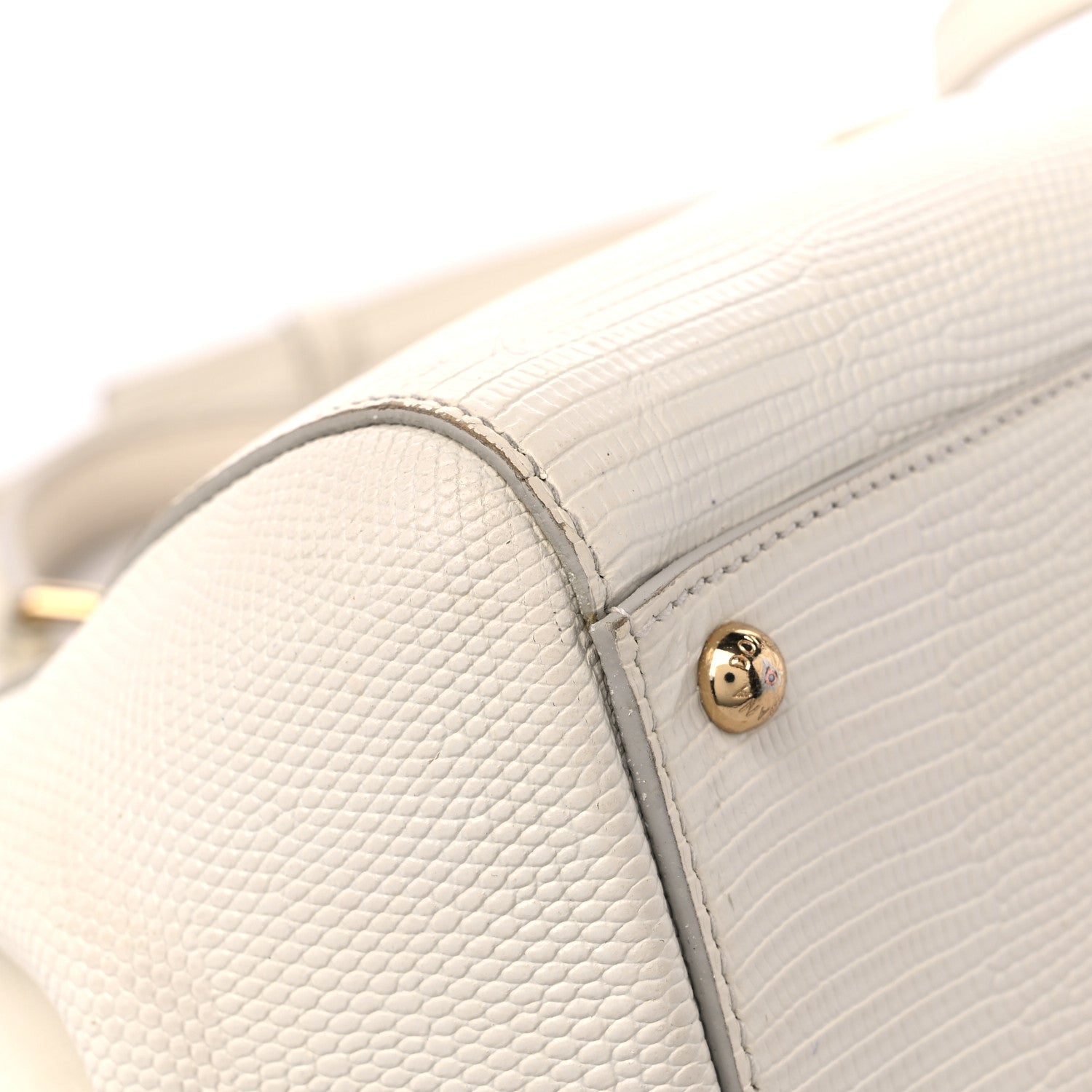 Dolce & Gabbana Stampa Iguana Crystal Medium Miss Sicily Satchel White 9 of 22