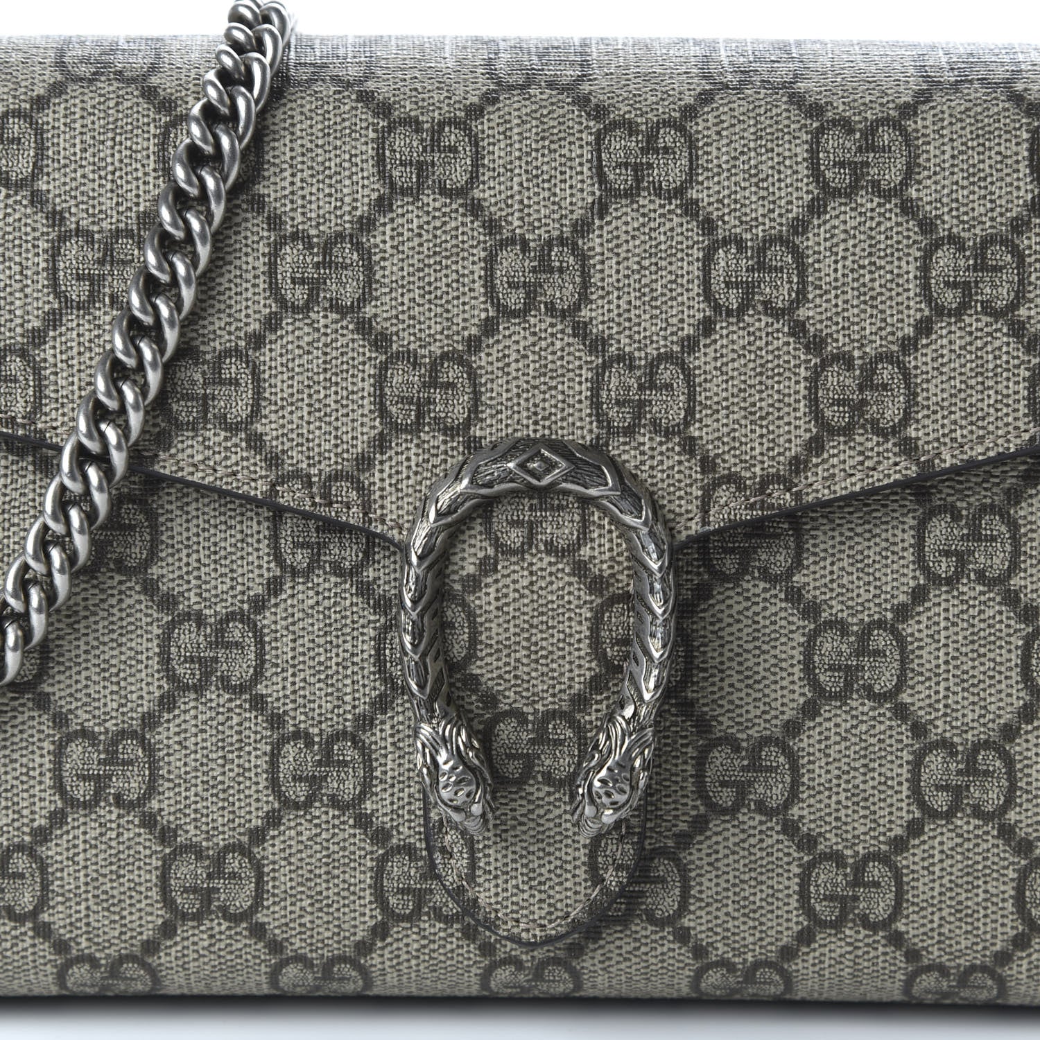 Gucci GG Supreme Monogram Mini Dionysus Chain Wallet Beige Taupe 8 of 8