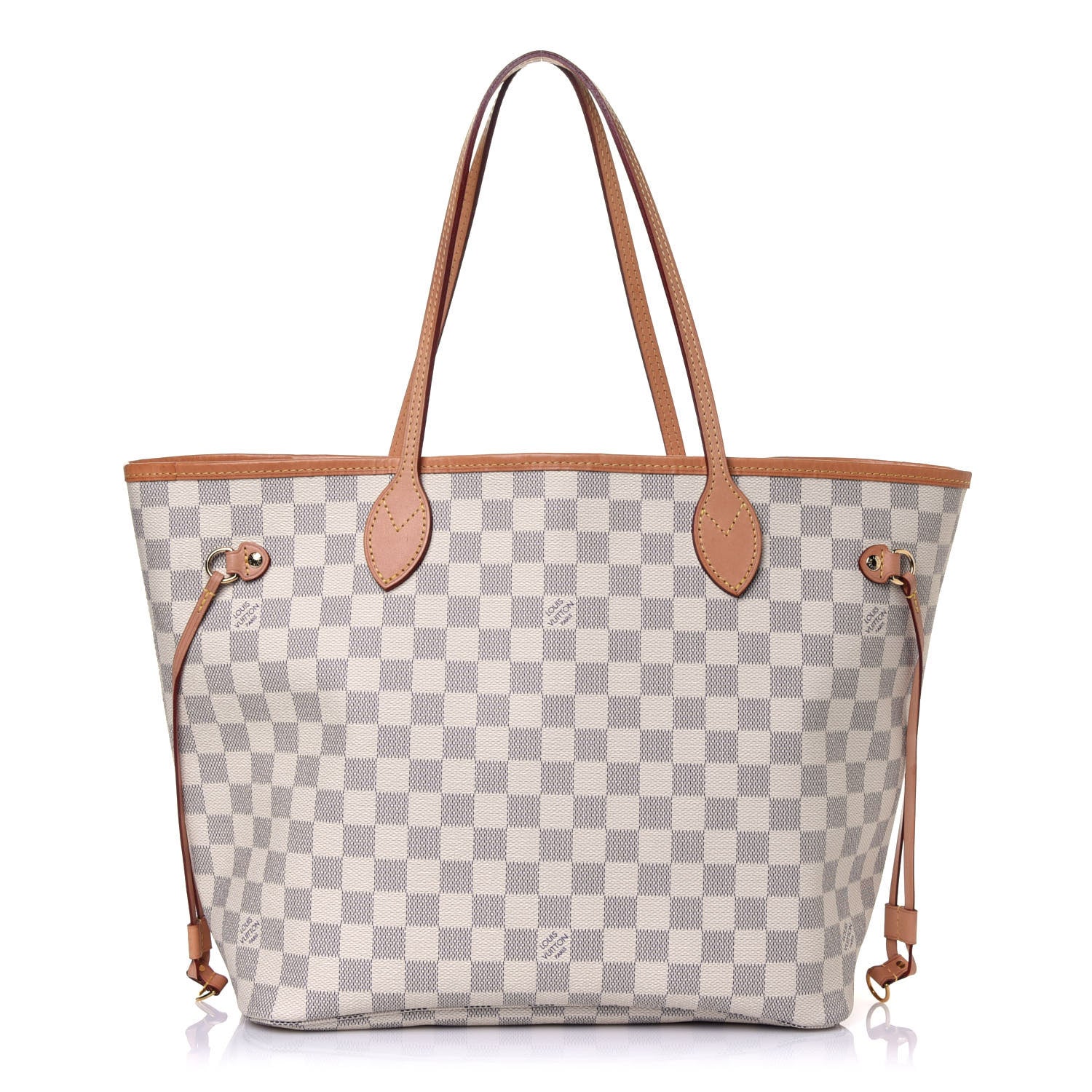 Louis Vuitton Damier Azur Neo Neverfull MM Rose Ballerine 1 of 16