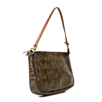 Louis Vuitton Monogram Graffiti Pochette Accessories Kaki 3 of 10