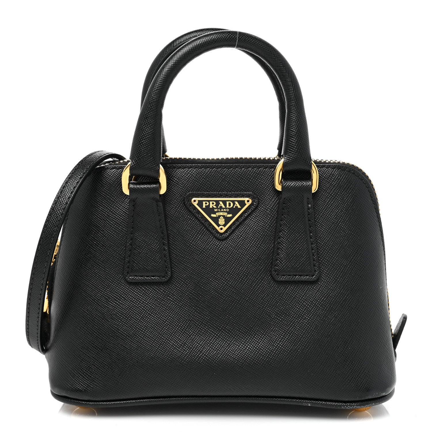 Prada Saffiano Lux Mini Promenade Tote Black 1 of 8
