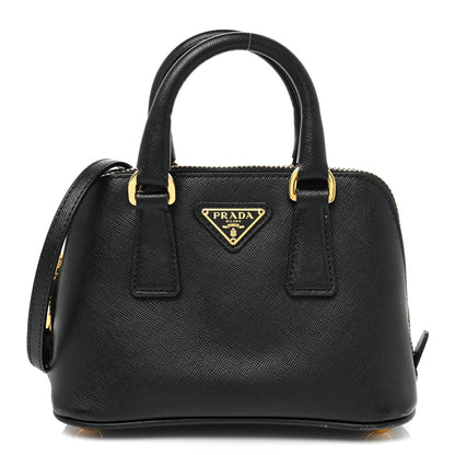 Prada Saffiano Lux Mini Promenade Tote Black 1 of 8