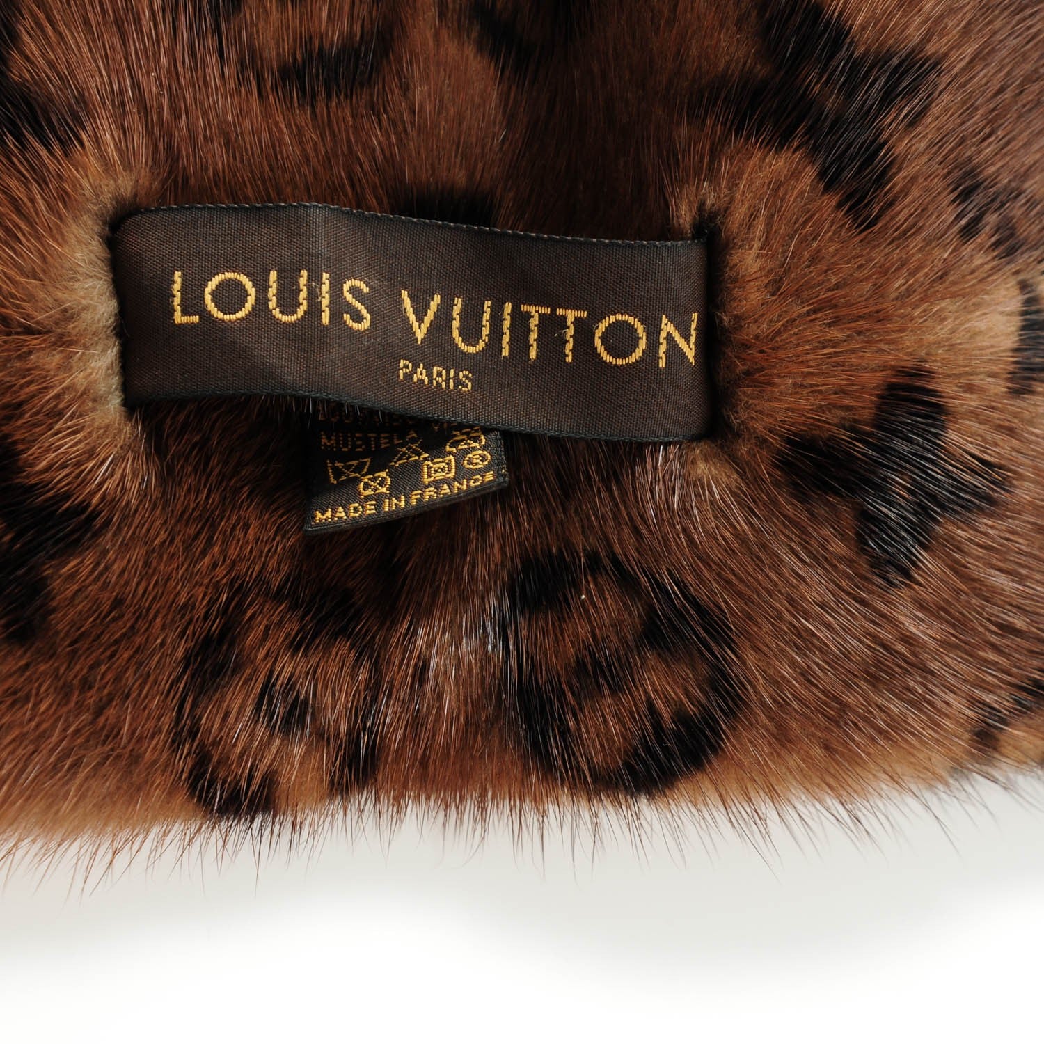 Louis Vuitton Monogram Mink Fur Scarf Stole Wrap 5 of 7