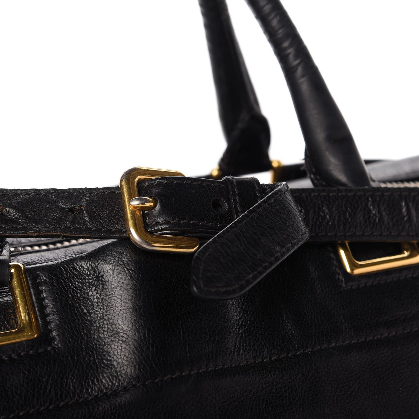 Glace Calf Extra Wide Tote Black