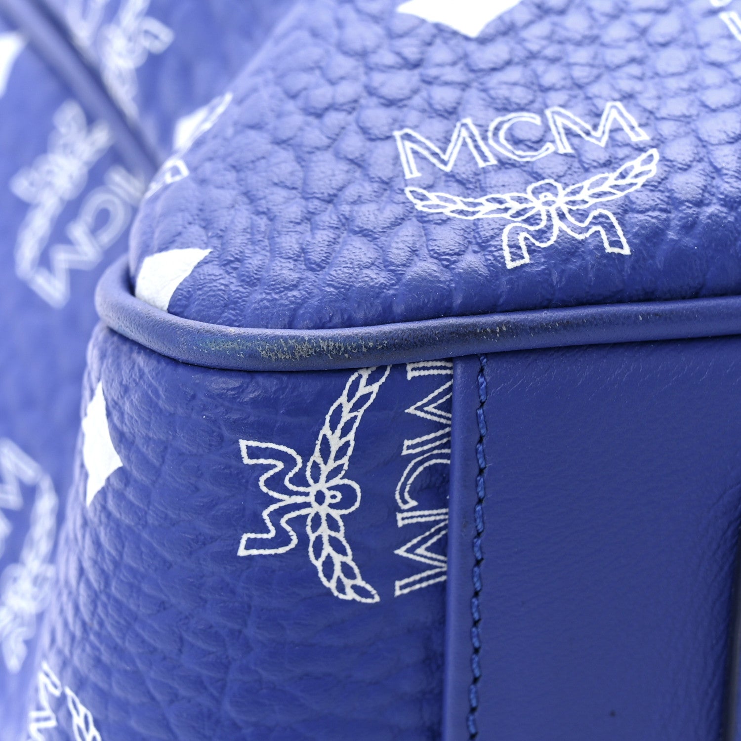 MCM Visetos Klassik Tote Blue 12 of 13