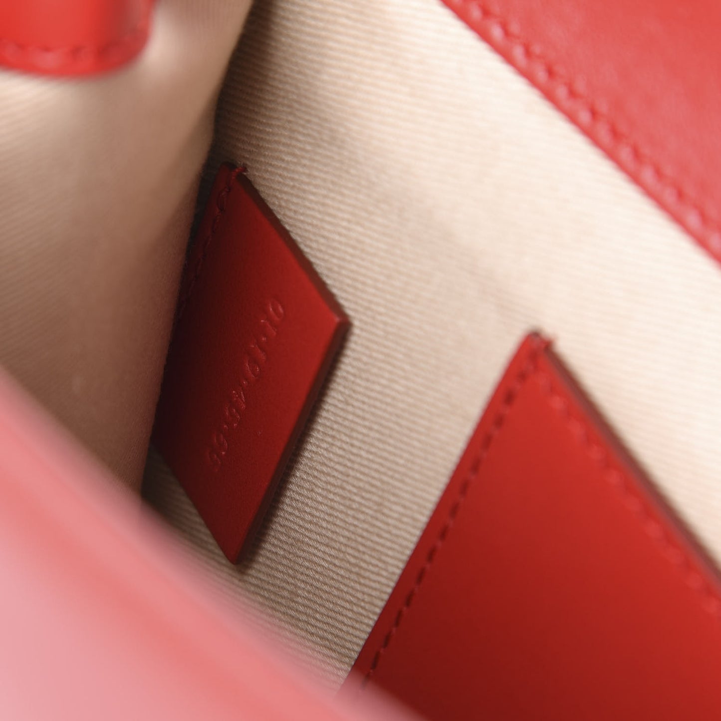 Calfskin Suede C Clutch With Chain Plaid Red