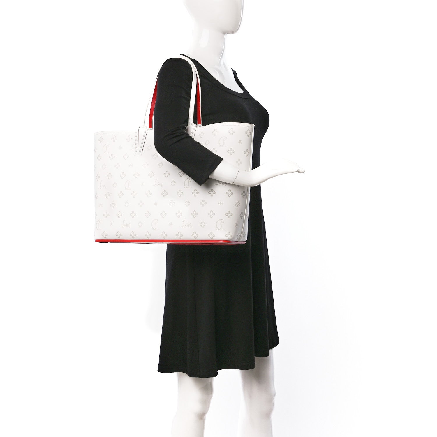 Christian Louboutin Calfskin Loubinthesky East West Cabata Tote White 2 of 10