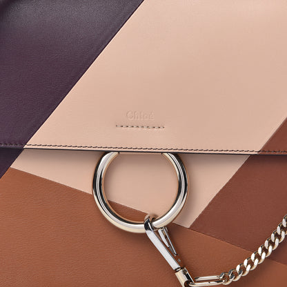 Chloe Smooth Calfskin Patchwork Medium Faye Shoulder Bag Light Tan 13 of 13