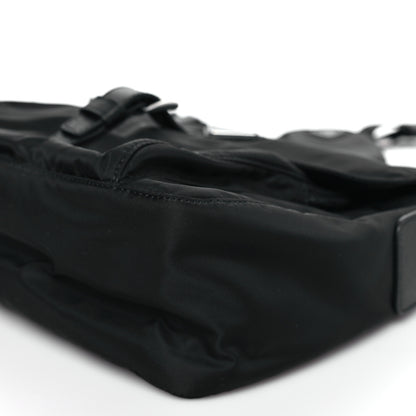Prada Re-Nylon Vela Saffiano Pocket Single Buckle Messenger Shoulder Bag Black 9 of 9
