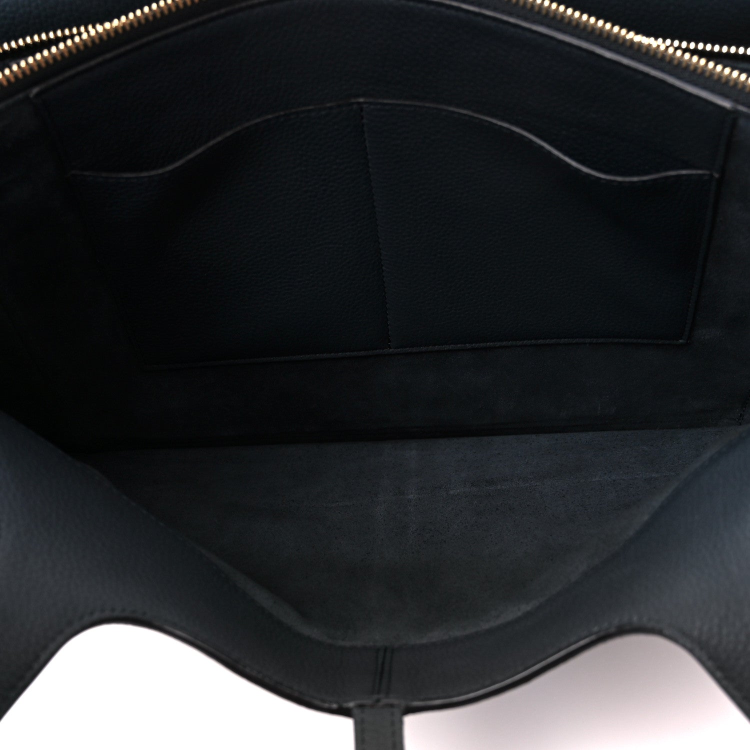 Celine Baby Grained Calfskin Medium Tri-Fold Bag Dark Sea 7 of 13