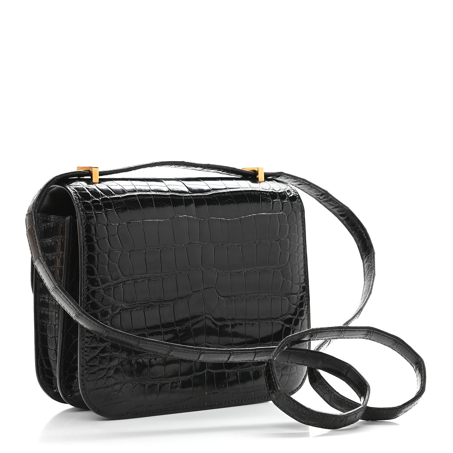 Hermes Shiny Alligator Constance 18 Black 3 of 12