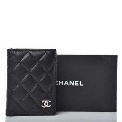 Chanel Lambskin Quilted Card Holder Wallet Black 10 of 10
